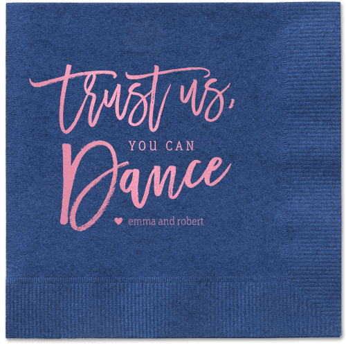 Dance Along Napkins, Pink, Navy