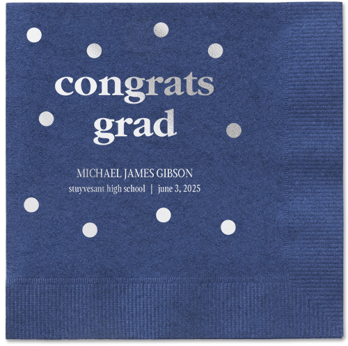 Speckled Blots Napkin, Grey, Navy
