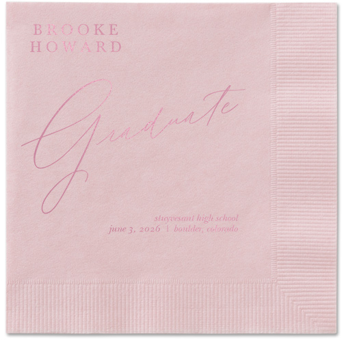 Graceful Touch Napkin, Pink, Blush, blush