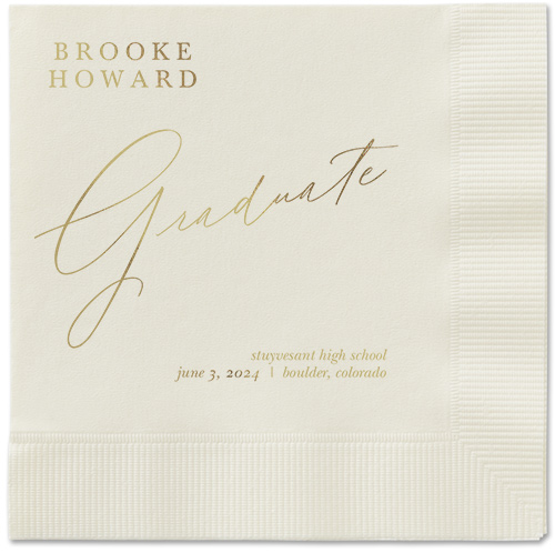 Graceful Touch Napkin, Yellow, Ecru