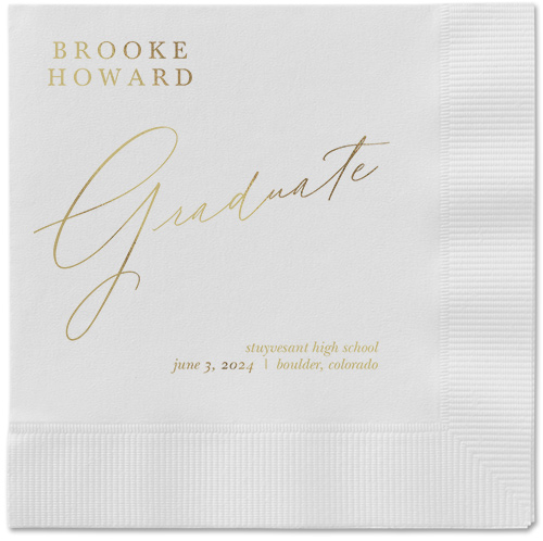 Graceful Touch Napkin, Yellow, White