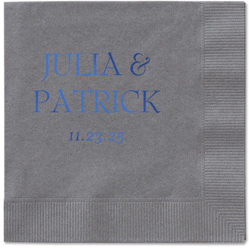 Modern Flow Napkin, Blue, Pewter, royal