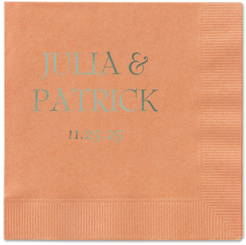 Modern Flow Napkin, Green, Coral, sage