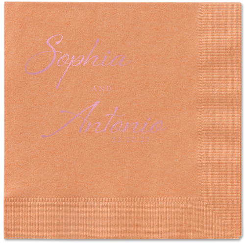 Torn Textures Napkin, Pink, Coral