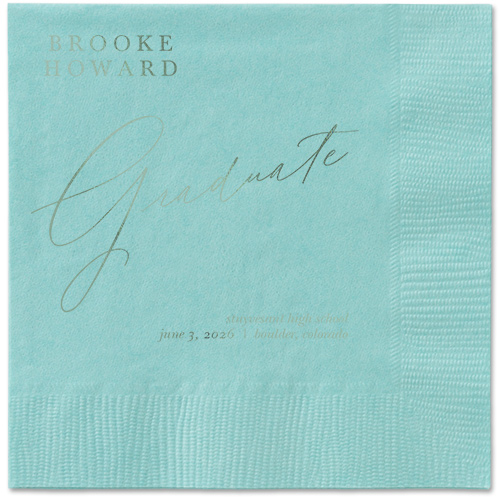 Torn Textures Napkin, Blue, Aqua, royal