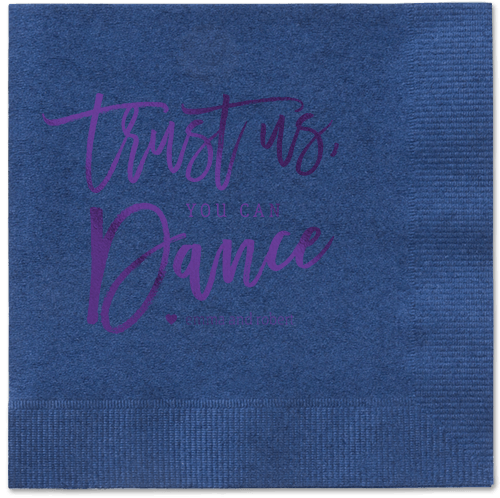 Dance Along Napkins, Purple, Navy