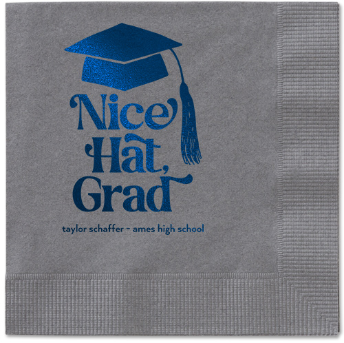 Nice Cap Napkin, Blue, Pewter, midnight
