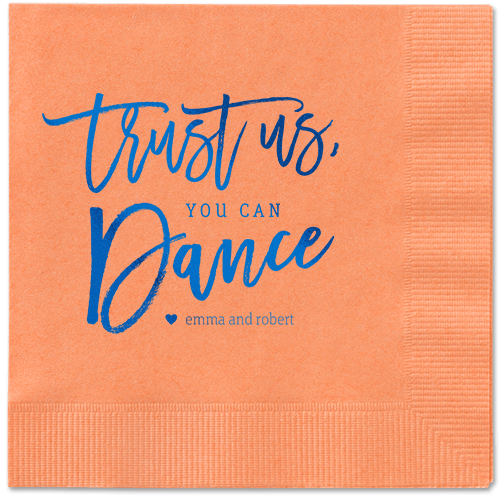 Dance Along Napkins, Blue, Coral, Royal