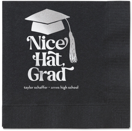 Nice Cap Napkin, Grey, Black