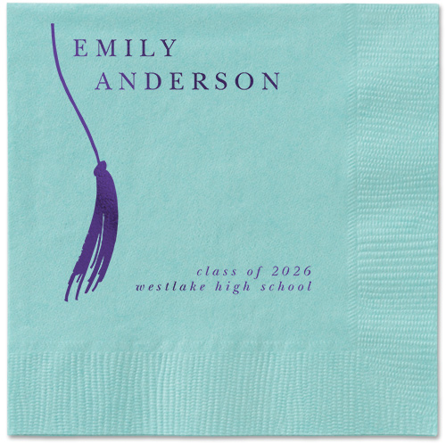 Direct Tassel Napkin, Purple, Aqua, purple