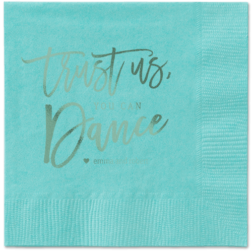 Dance Along Napkins, Green, Aqua, Sage