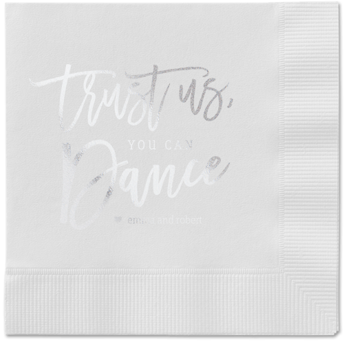 Dance Along Napkins, Grey, White