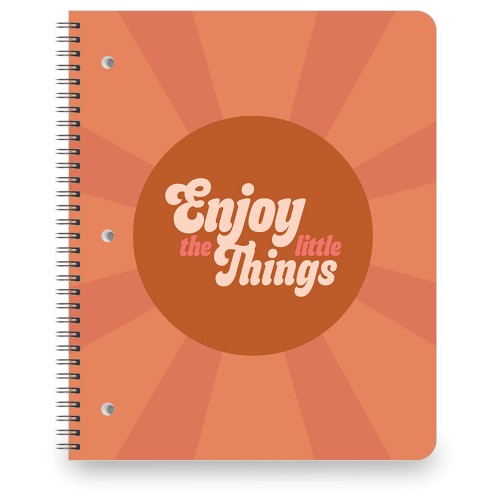 Retro Little Things Large Notebook, 8.5x11, Multicolor