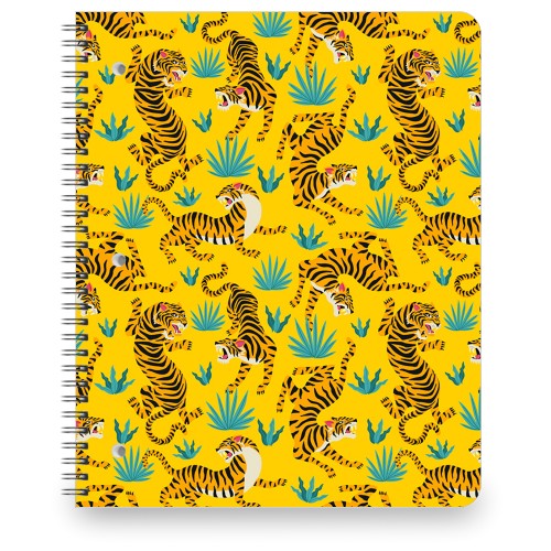 Tiger Print Large Notebook, 8.5x11, Multicolor