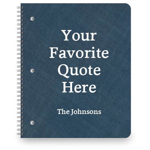 Your Quote Here Large Notebook, 8.5x11, Multicolor