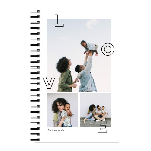 Love All Over 5x8 Notebook, 5x8, White