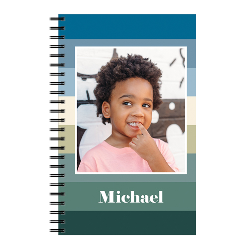 Bold Stripes 5x8 Notebook, 5x8, White, white