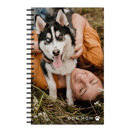 Pawprint 5x8 Notebook, 5x8, White