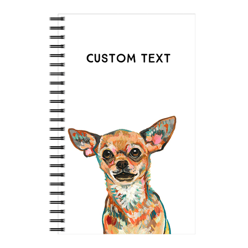 Chihuahua Custom Text 5x8 Notebook, 5x8, Multicolor