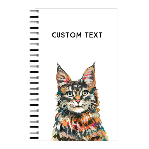 Maine Coon Custom Text 5x8 Notebook, 5x8, Multicolor