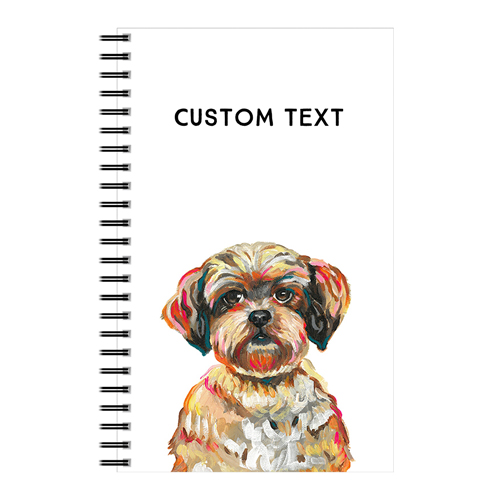 Shih Tzu Custom Text 5x8 Notebook, 5x8, Multicolor
