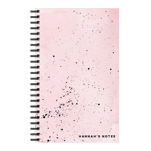Splatters 5x8 Notebook, 5x8, Pink
