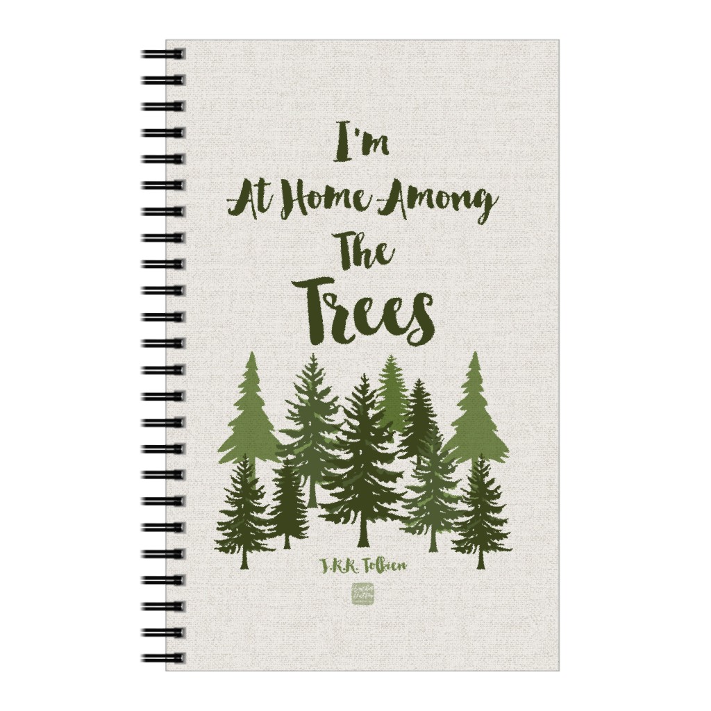 At Home Among the Trees Quote Notebook, 5x8, Green