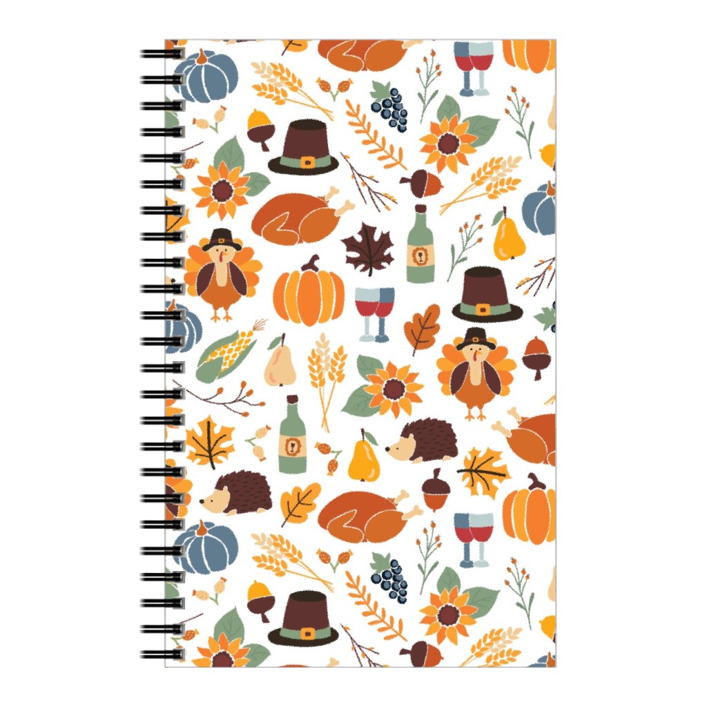 Thanksgiving Table Notebook, 5x8, Multicolor, Nutmeg