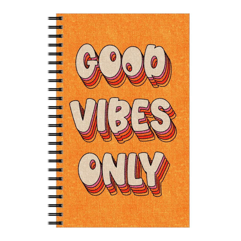 Good Vibes Only - Orange Notebook, 5x8, Orange