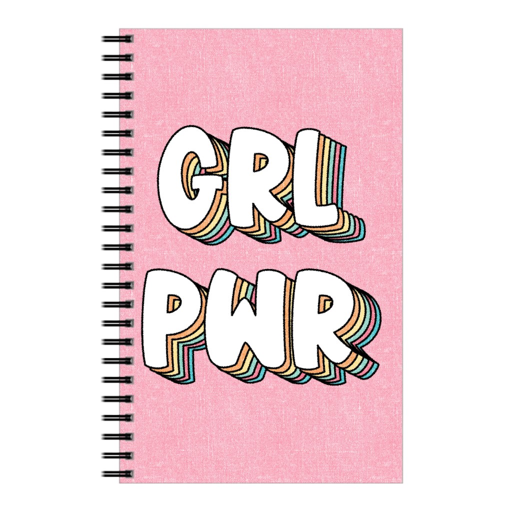 Girl Power - Pink Notebook, 5x8, Pink