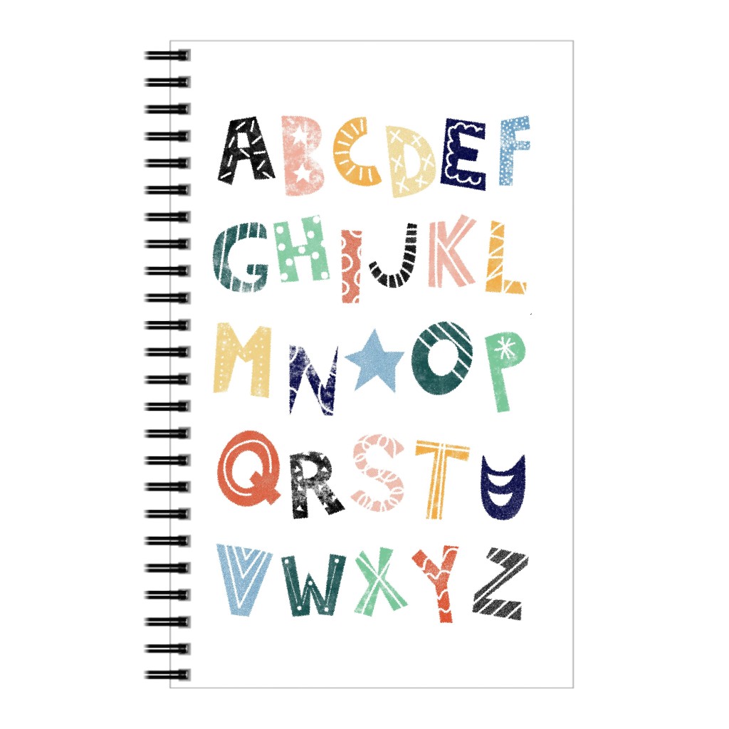 Abc Alphabet - Rainbow Notebook, 5x8, Multicolor
