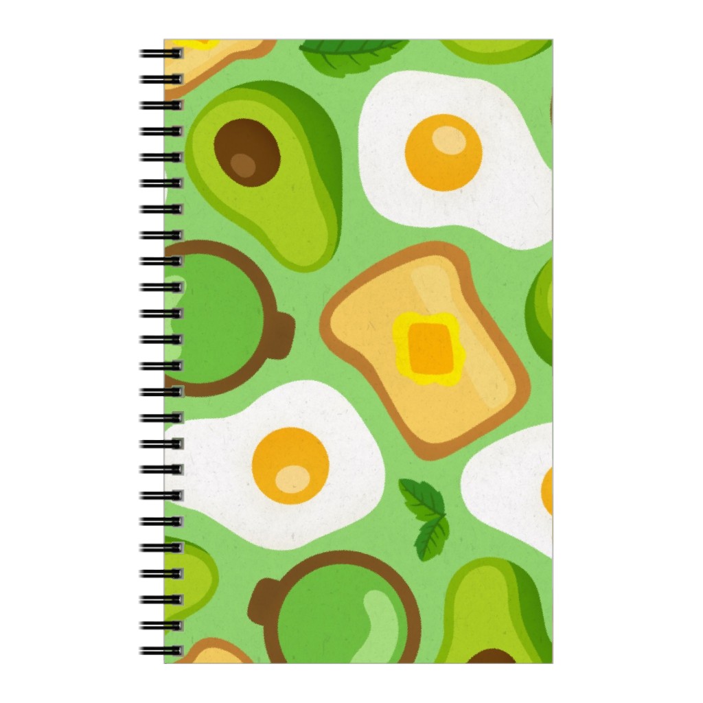 Deconstructed Avocado Toast - Green Notebook, 5x8, Green, Classic Green