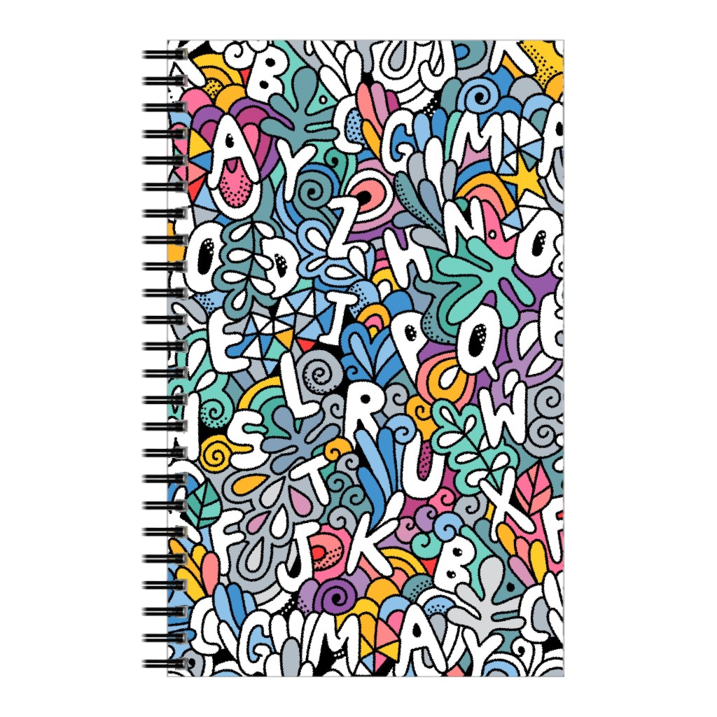 Abcs Doodle - Multi Notebook, 5x8, Multicolor