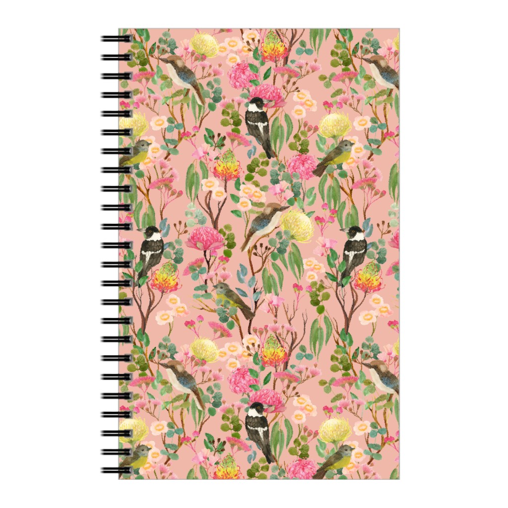 Australian Birds and Blooms - Multi Notebook, 5x8, Multicolor