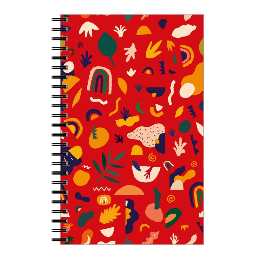 Seamless Pattern - Red Notebook, 5x8, Red