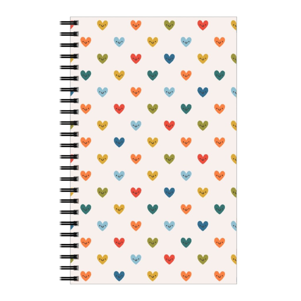 Cute Colored Hearts - Multi Notebook, 5x8, Multicolor