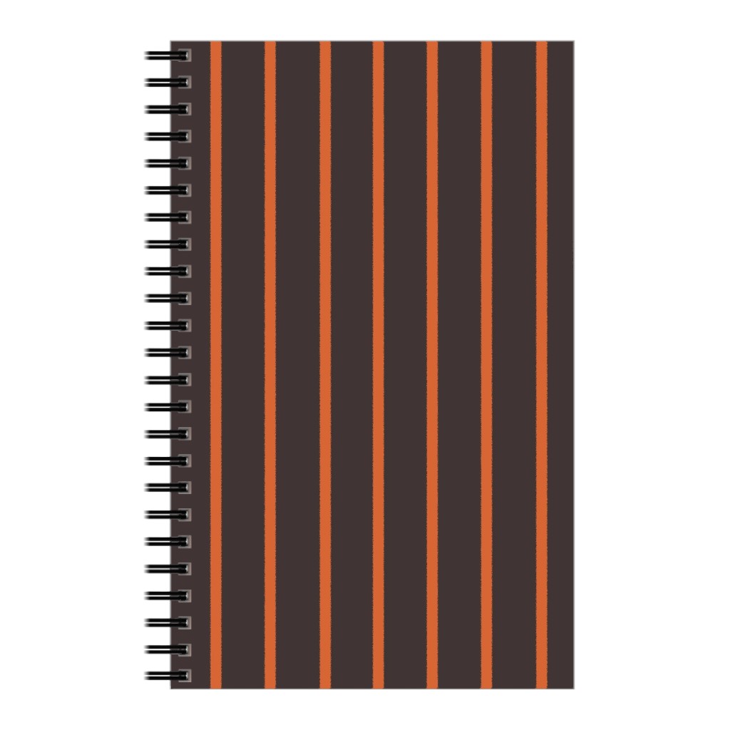 Halloween Stripes Notebook, 5x8, Black