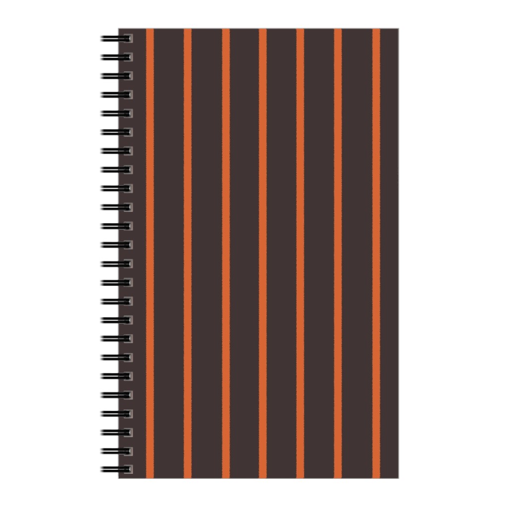 Halloween Stripes Notebook, 5x8, Black