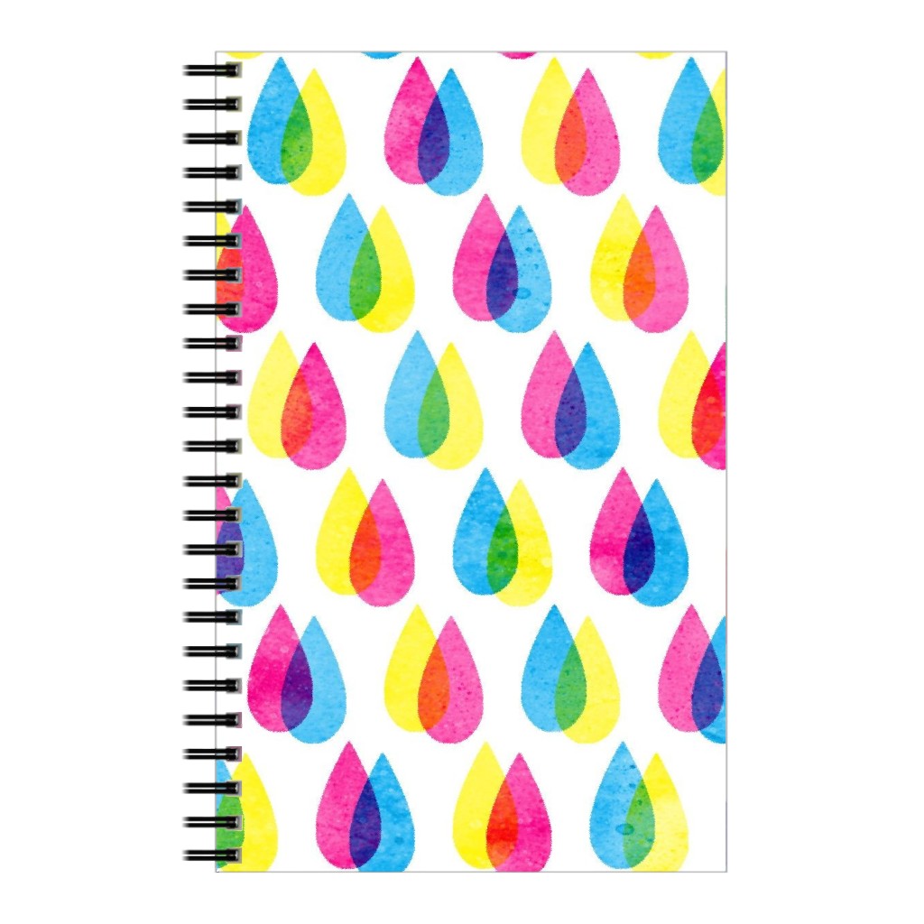 Drops Notebook, 5x8, Multicolor, White