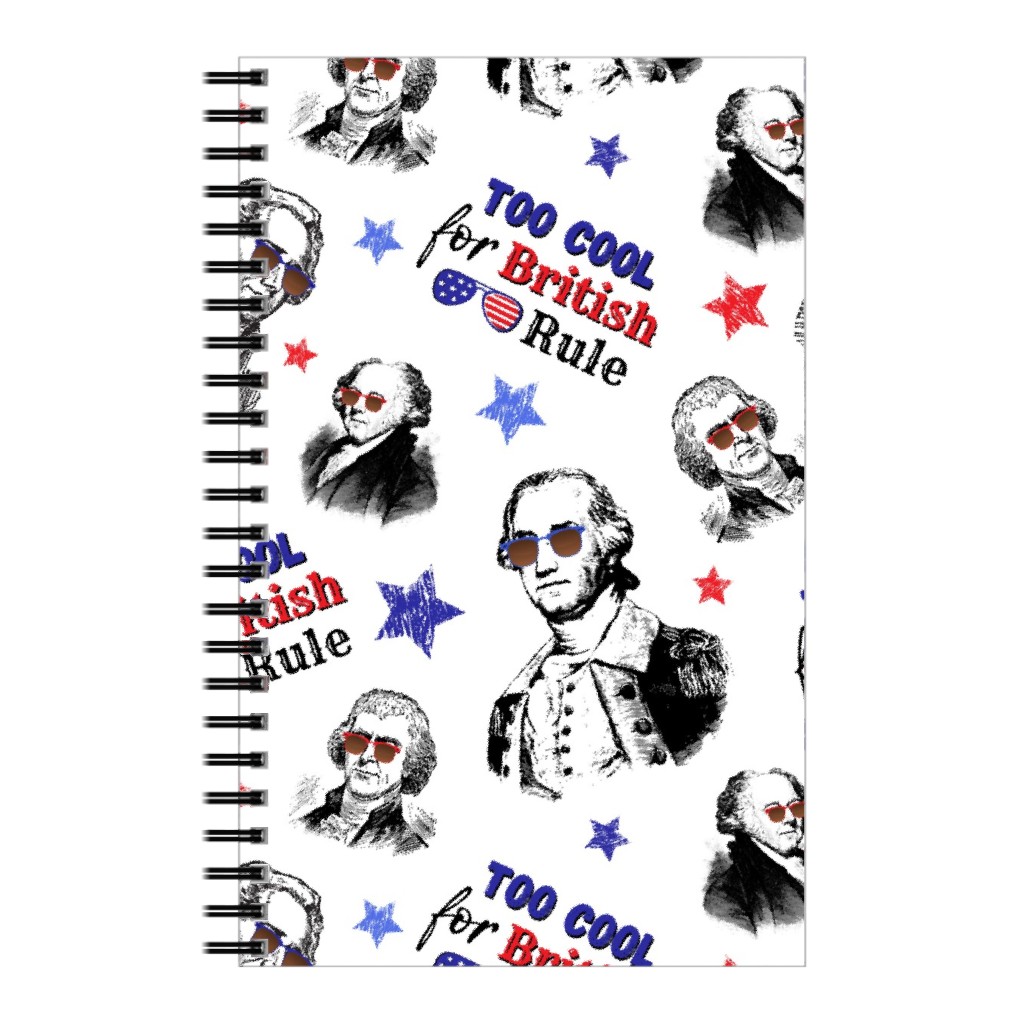 Too Cool for British Rule Notebook, 5x8, Multicolor