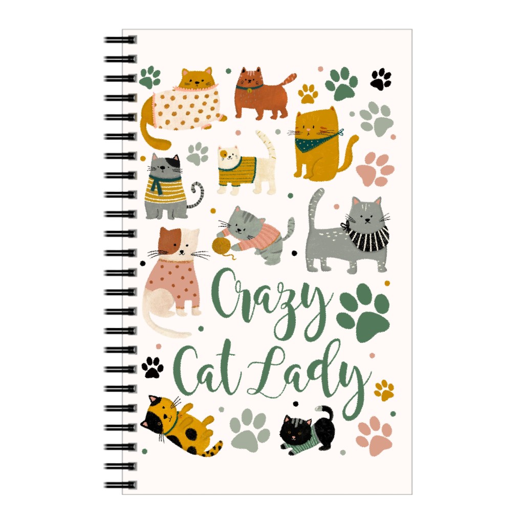 Crazy Cat Lady - Multi Notebook, 5x8, Multicolor