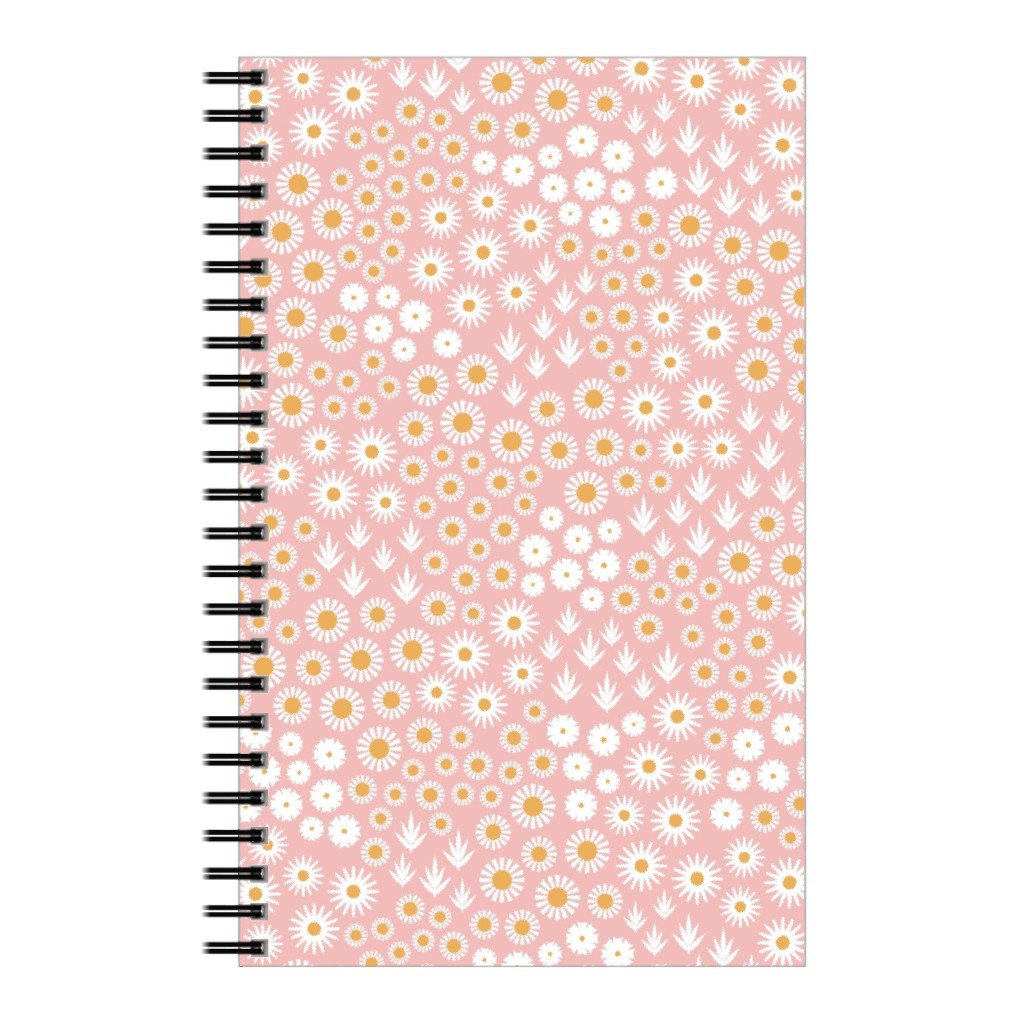 Ditsy Flowers - Pink Notebook, 5x8, Pink, Bright Pink