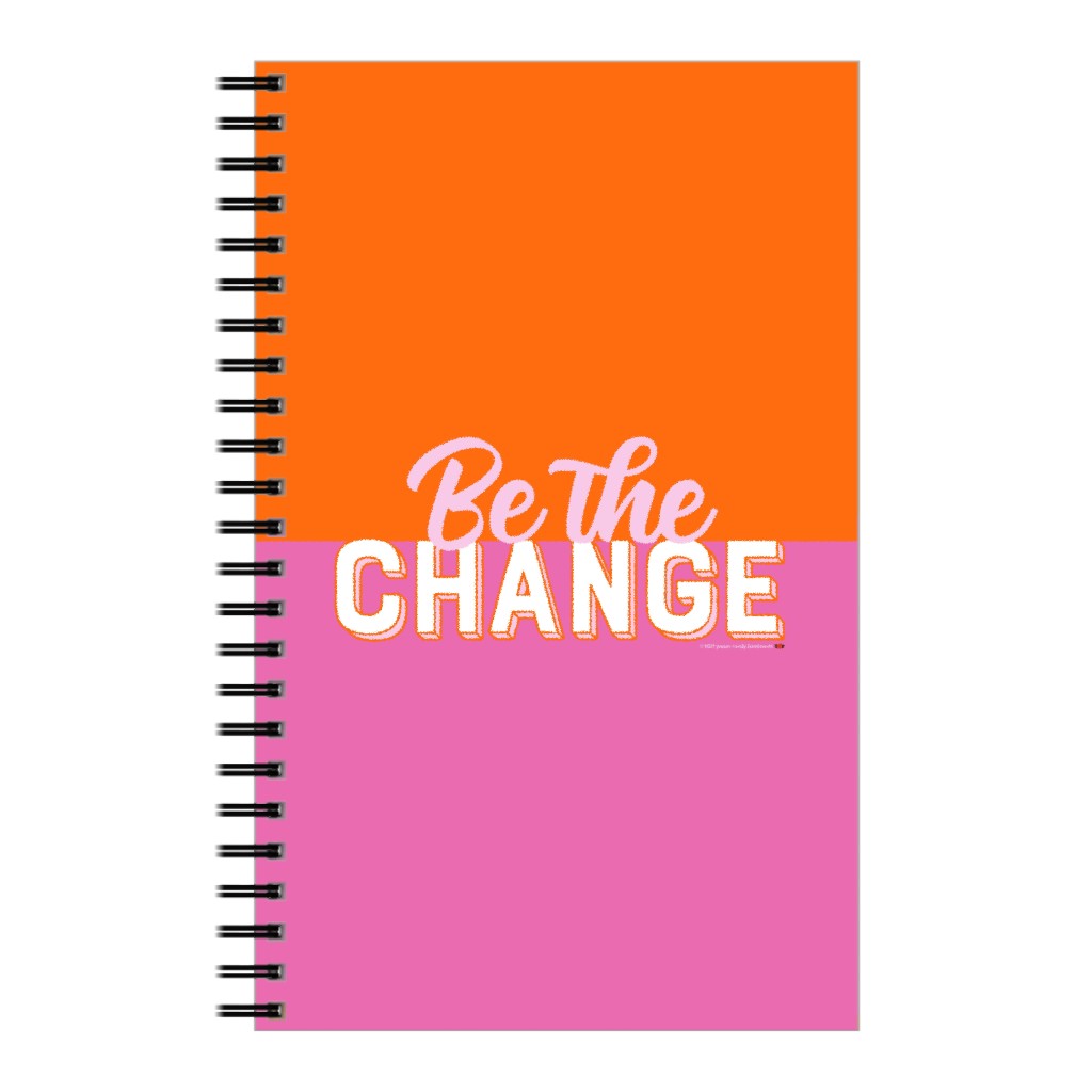 Be the Change Tea Towel & Wall Hanging Notebook, 5x8, Multicolor