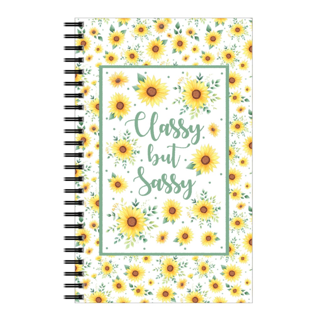 Classy but Sassy Notebook, 5x8, Yellow