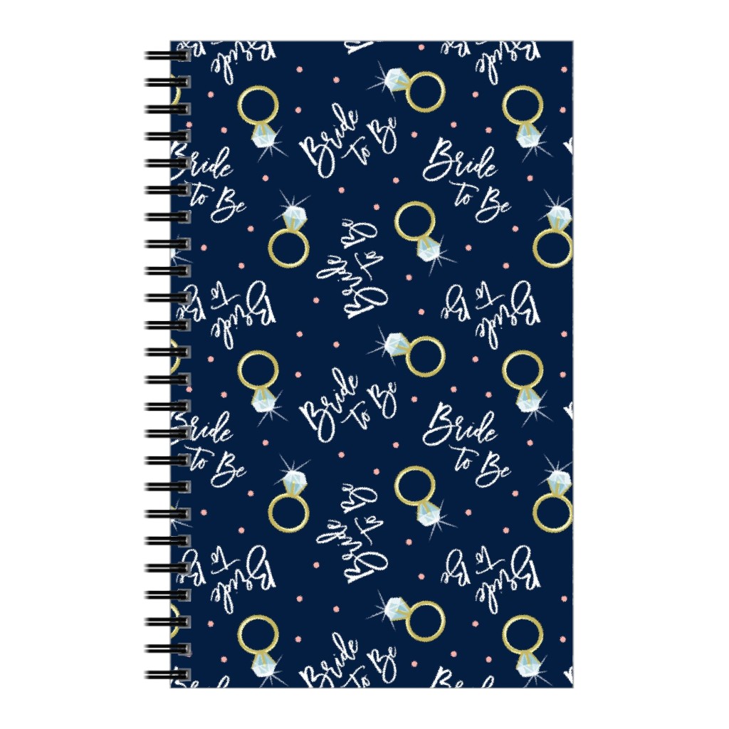 Bride To Be - Navy Notebook, 5x8, Blue