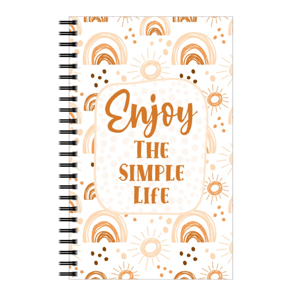 Enjoy the Simple Life - Beige Notebook, 5x8, Beige