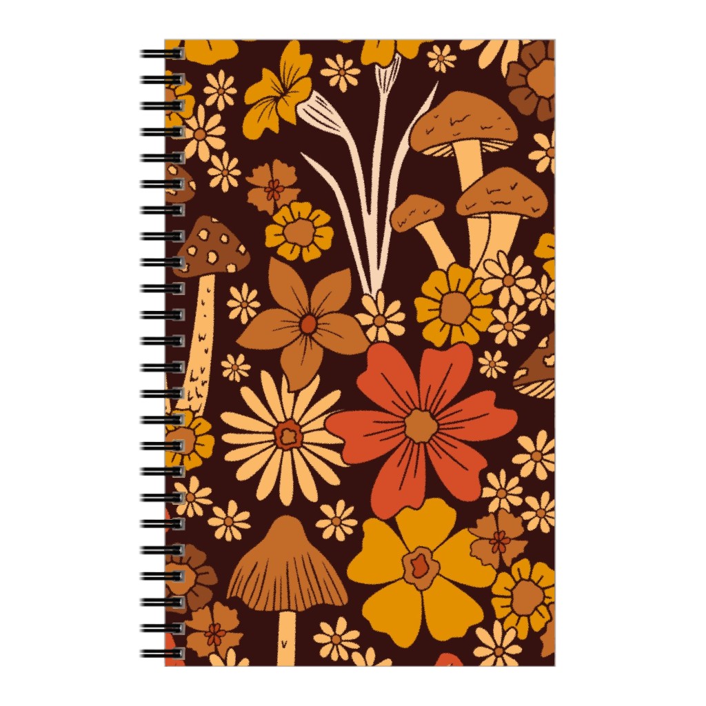 Orange Floral Notebooks