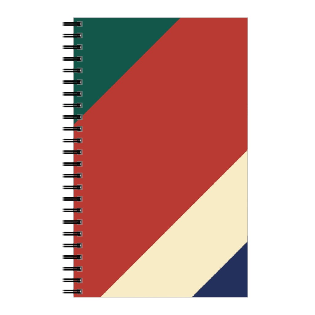 Camping Stripe Diagonal - Multi Notebook, 5x8, Multicolor