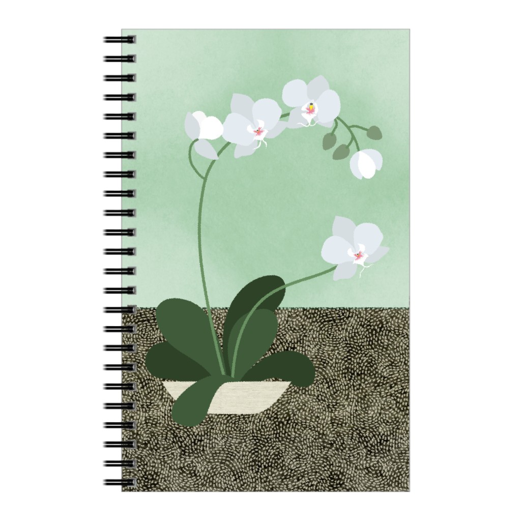 Orchids - the Only Houseplant I Can Keep Alive! Notebook, 5x8, Green, Classic Green