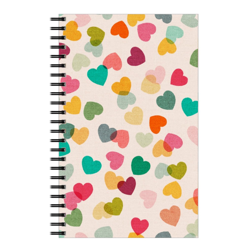 Heart Confetti - Pink Multi Notebook, 5x8, Multicolor